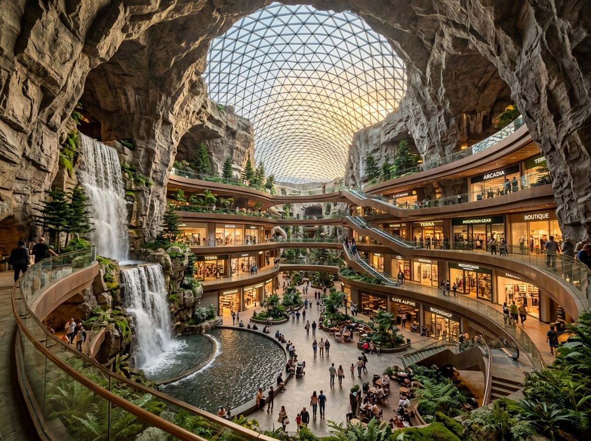 Subterranean Shopping Centre Atrium Cavern